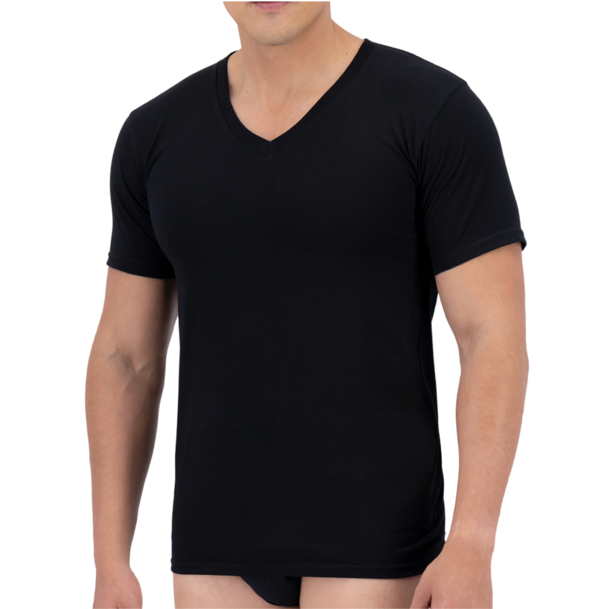 Foto 2 pulgar | Playera Trueno Cuello Redondo De Algodón Color Negro 3 Piezas