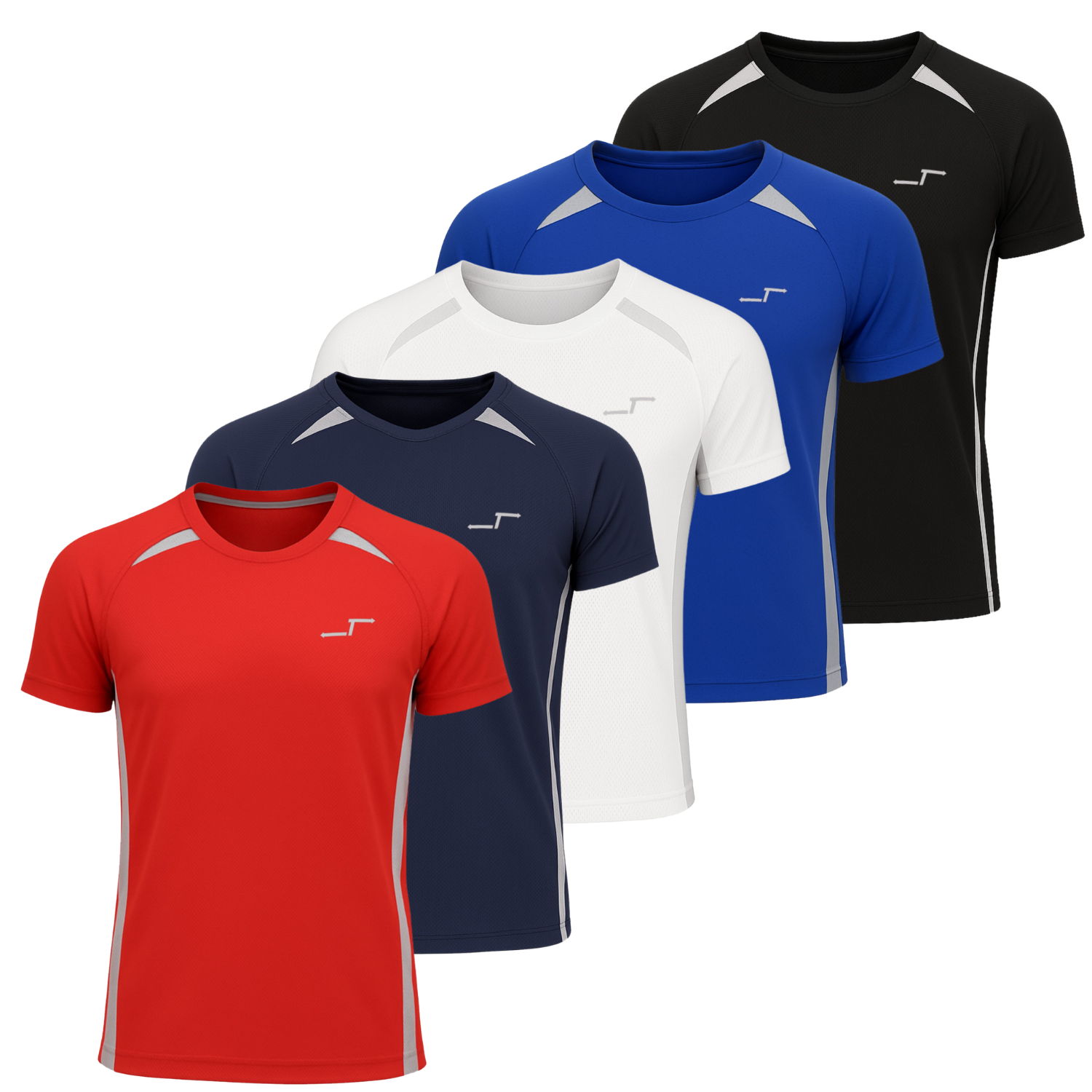 Foto 1 | Paquete De 5 Playeras Deportivas Para Hombre Cuello Redondo Entrenamiento Chb Chili Beans Clothing Co.