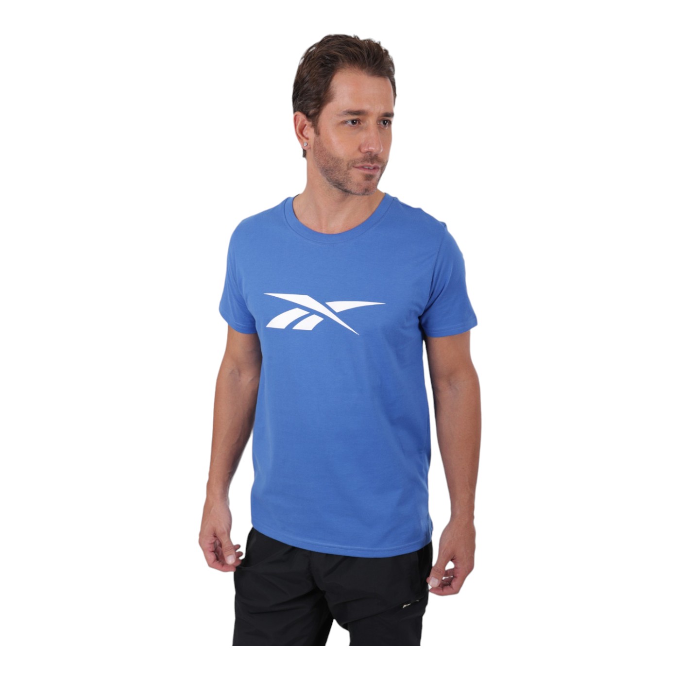Foto 2 pulgar | Playera Reebok Basic Cotton Tee Para Hombre Color Azul Modelo Ts0114