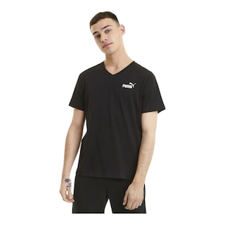 Foto 3 | Playera Cuello V Negra Puma Ess Tee para Hombre