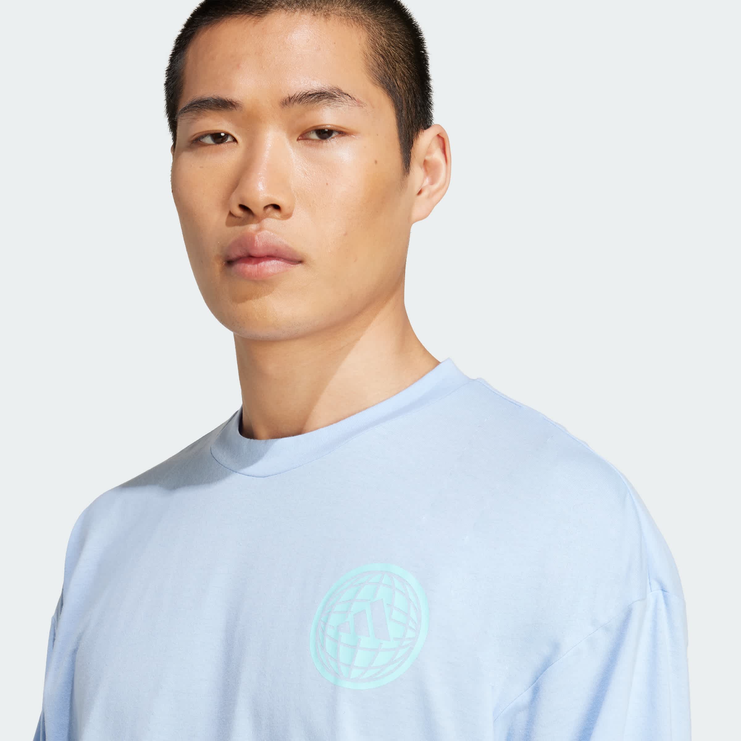 Foto 7 pulgar | Playera Graphic Power Adidas Azul Hombre