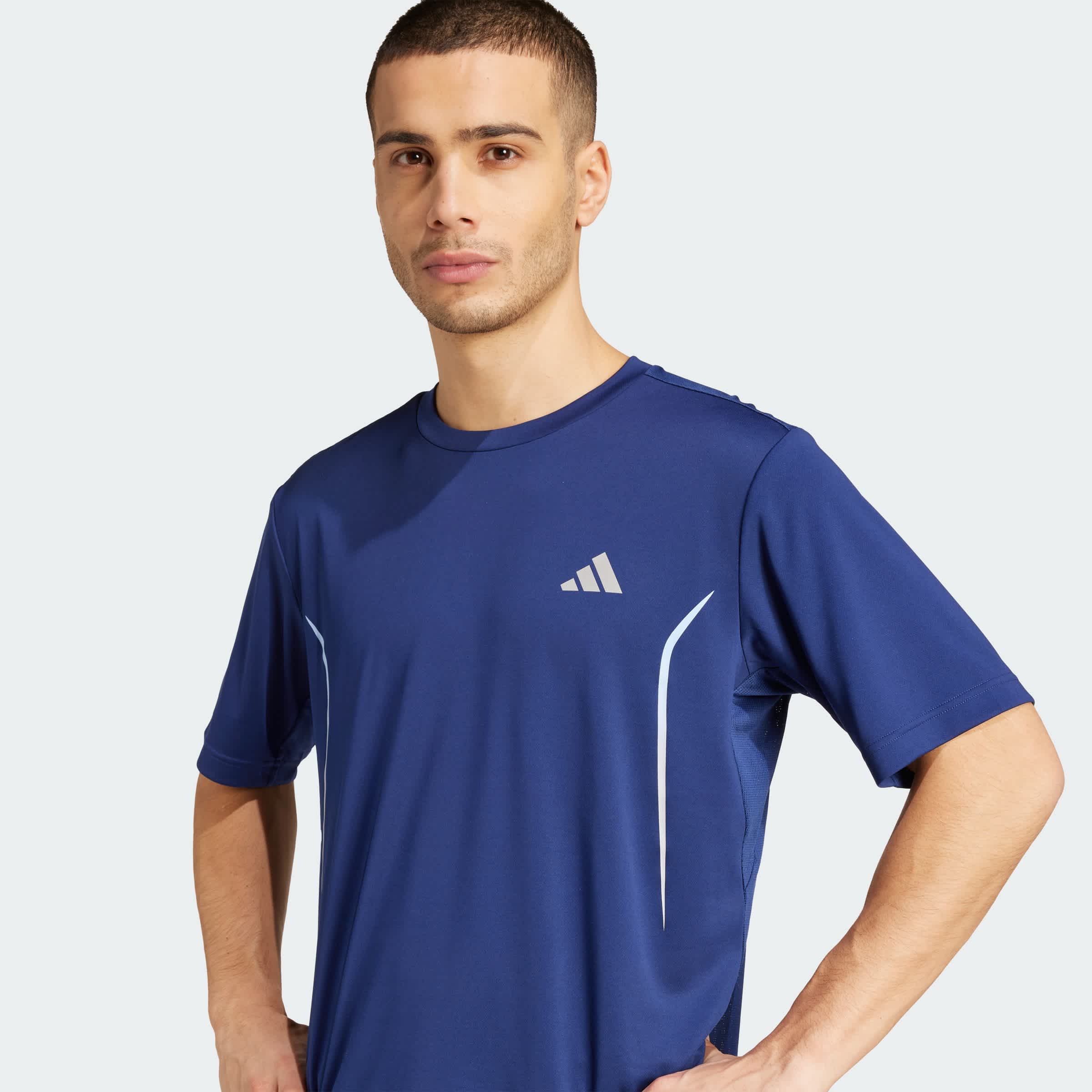 Foto 8 pulgar | Playera Tech Apparel Adidas Azul Hombre