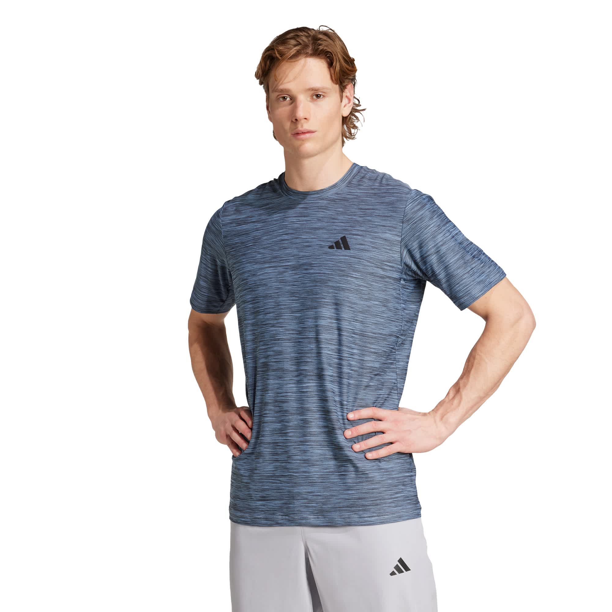 Foto 2 | Playera De Entrenamiento Train Essentials Elástica Adidas Azul Hombre