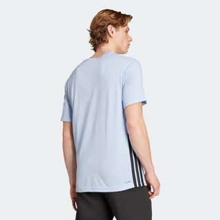 Foto 4 | Playera 3 Franjas Train Essentials Training Feelready Adidas Azul Hombre