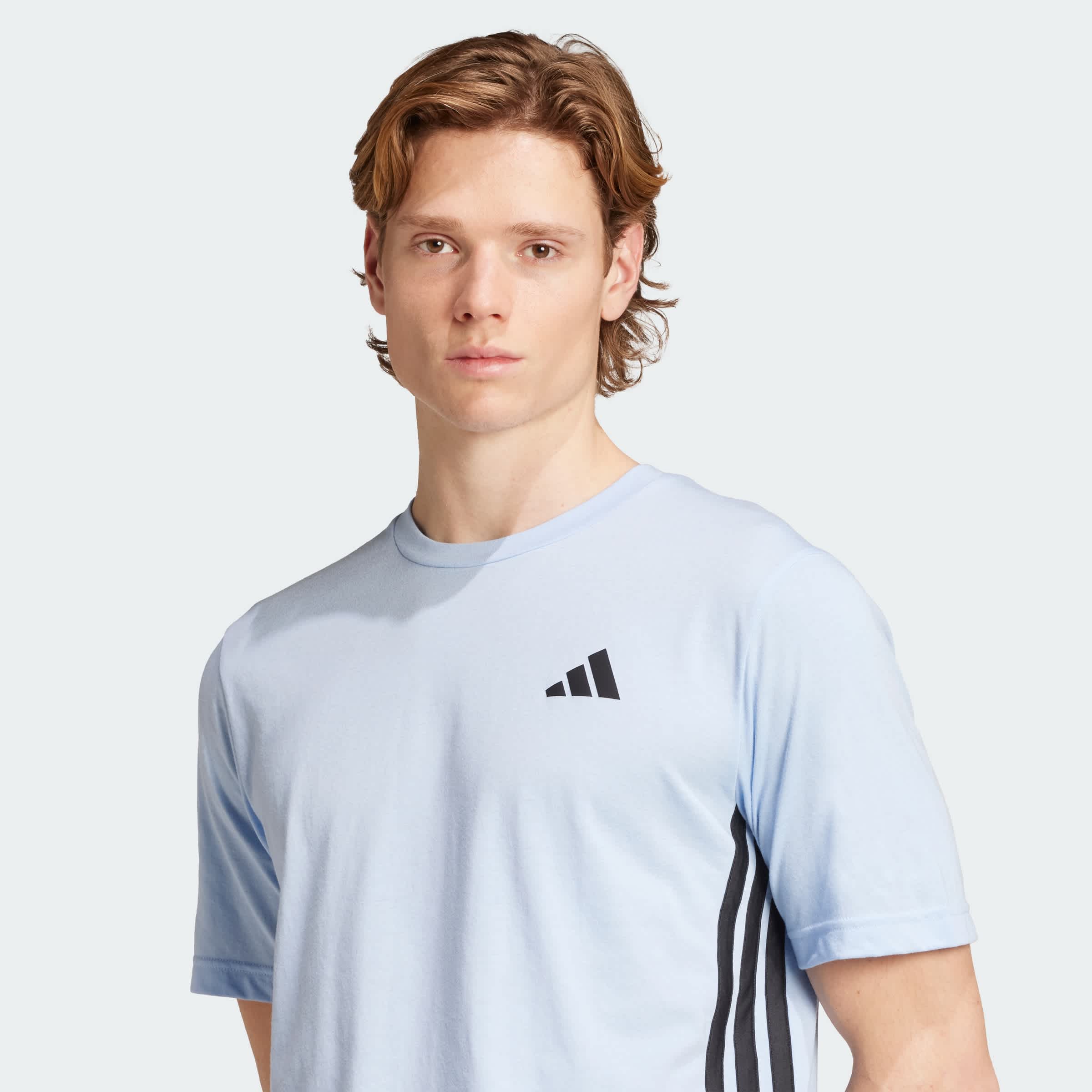 Foto 7 pulgar | Playera 3 Franjas Train Essentials Training Feelready Adidas Azul Hombre