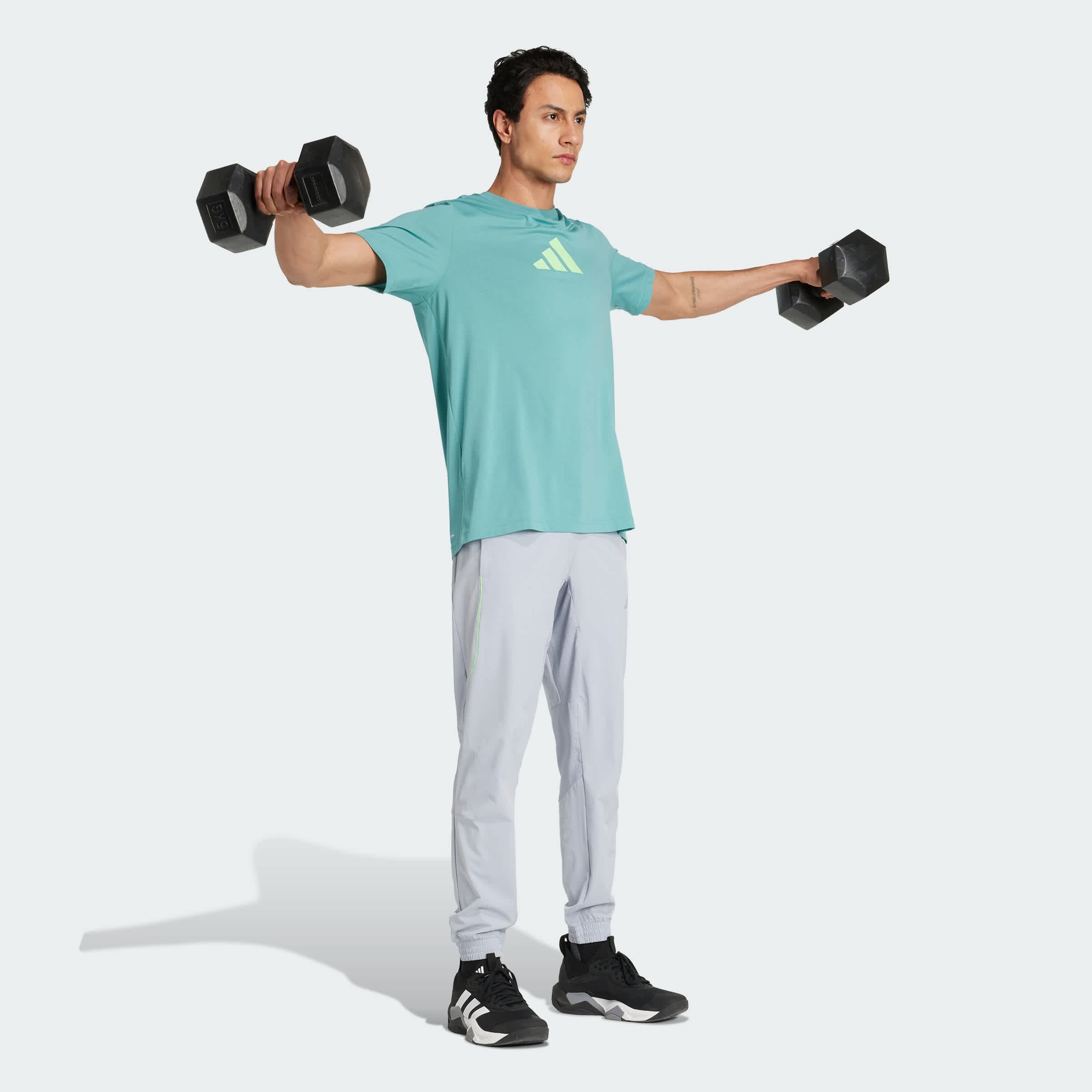 Foto 6 pulgar | Playera Graphic De Entrenamiento Category Con Climacool Adidas Verde Hombre
