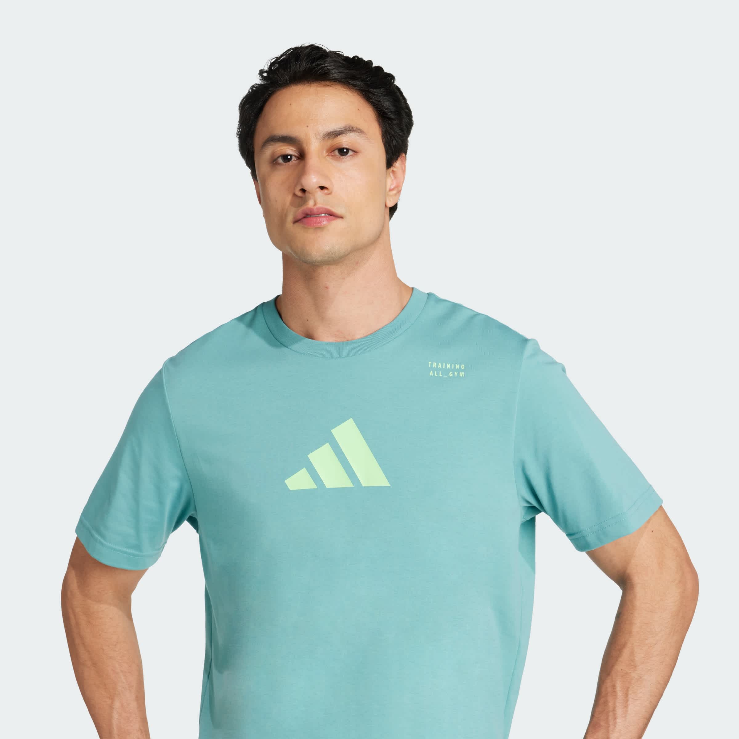 Foto 7 pulgar | Playera Graphic De Entrenamiento Category Con Climacool Adidas Verde Hombre