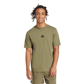 Foto 2 | Playera Essentials Logo Pequeño Tejido Jersey Adidas Verde Hombre