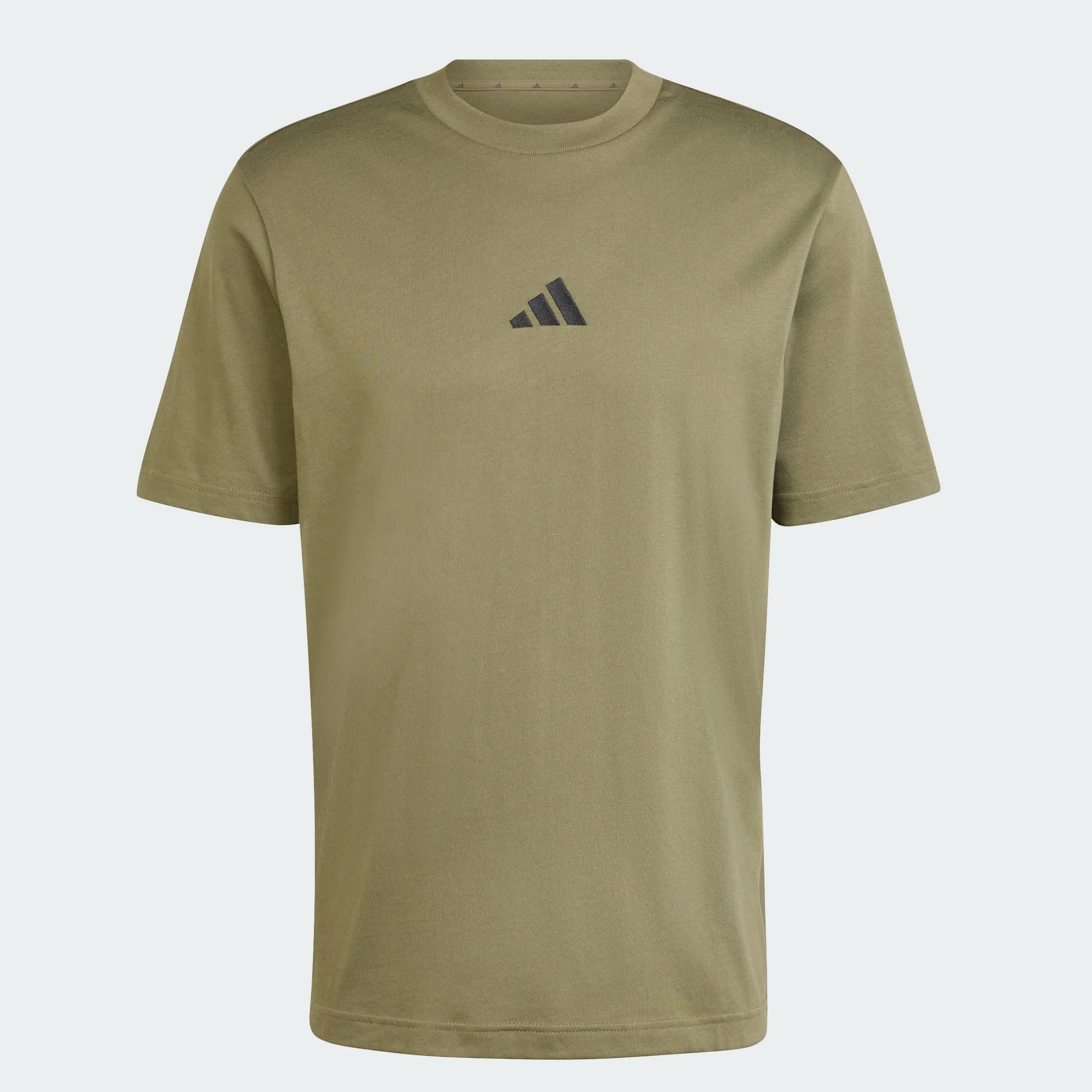 Foto 4 pulgar | Playera Essentials Logo Pequeño Tejido Jersey Adidas Verde Hombre