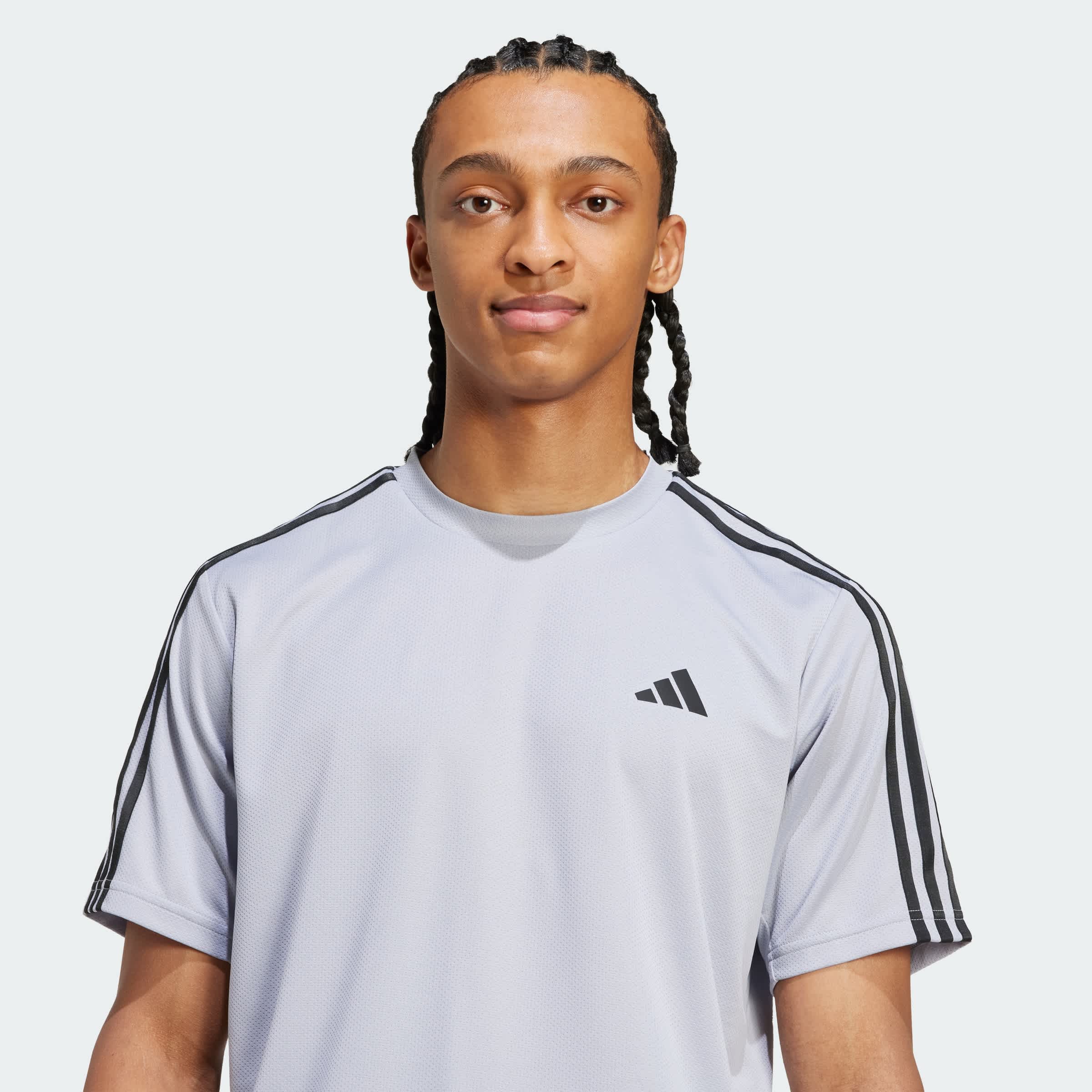 Foto 6 | Playera Train Essentials 3-stripes Adidas Gris Hombre