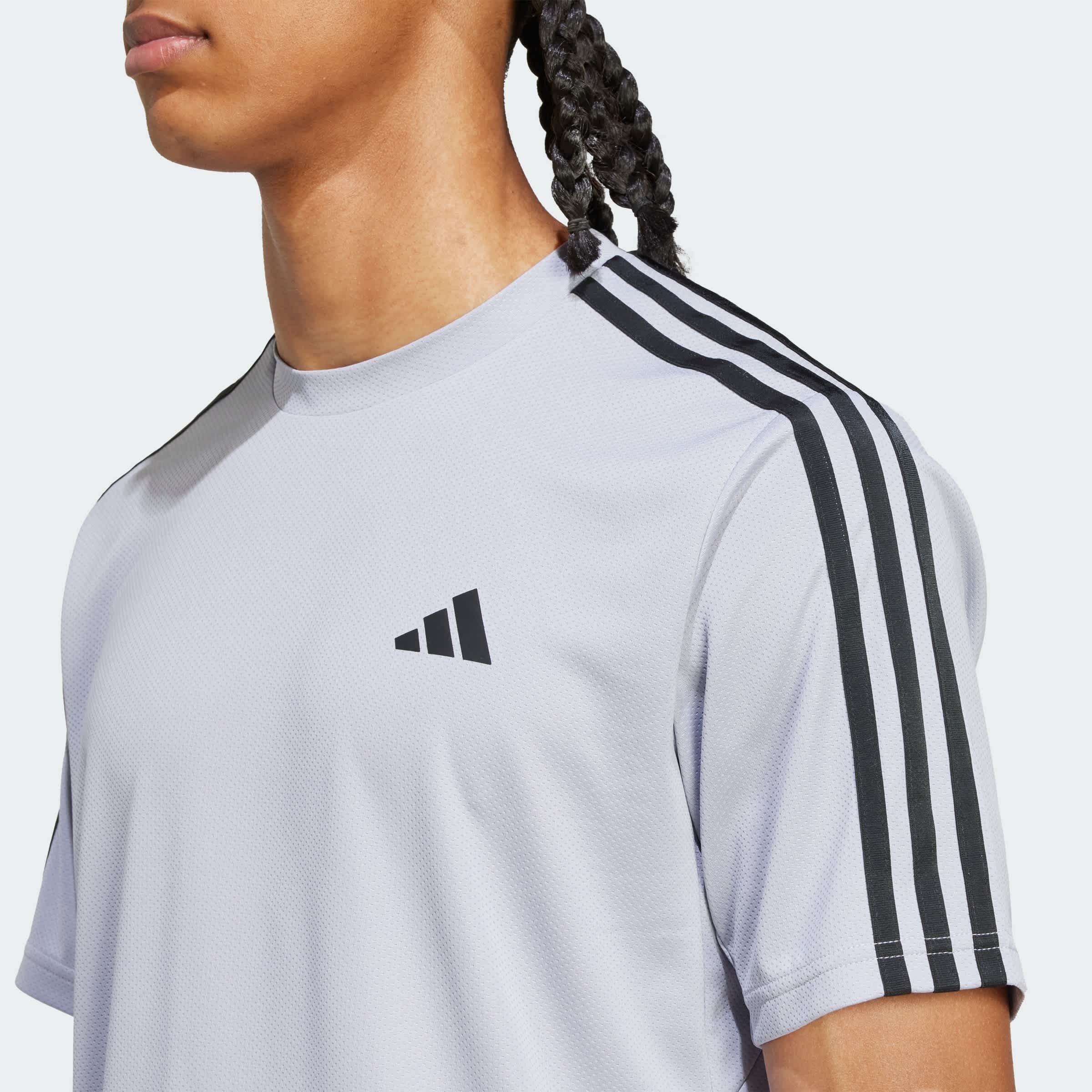 Foto 8 pulgar | Playera Train Essentials 3-stripes Adidas Gris Hombre