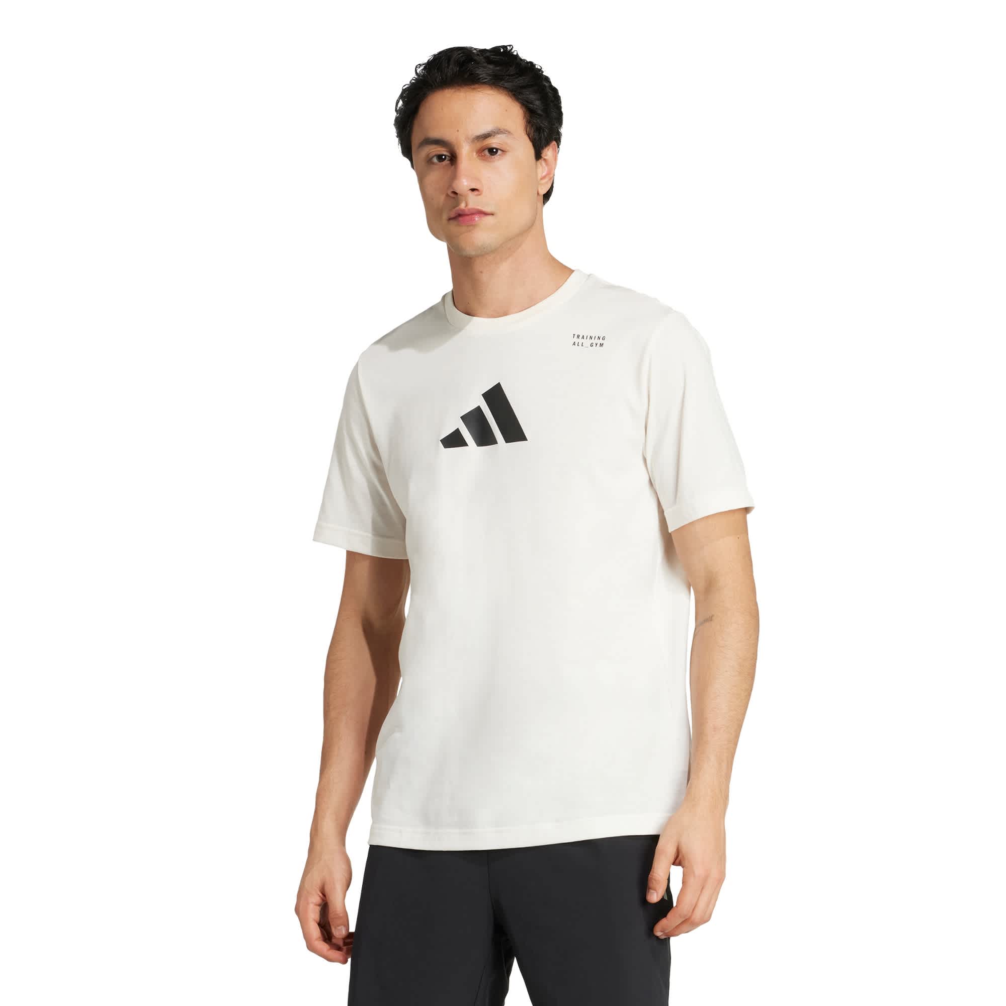 Foto 3 pulgar | Playera Graphic De Entrenamiento Category Con Climacool Adidas Blanco Hombre