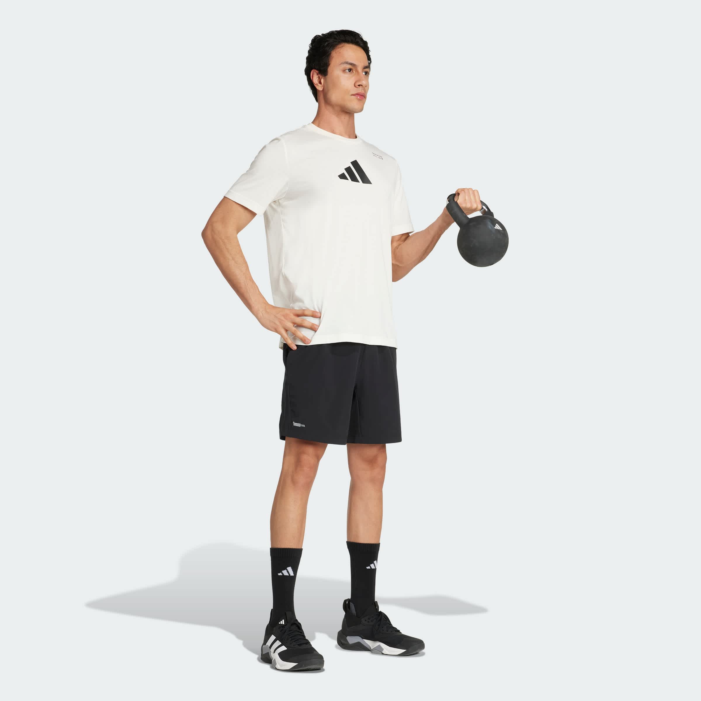 Foto 6 pulgar | Playera Graphic De Entrenamiento Category Con Climacool Adidas Blanco Hombre