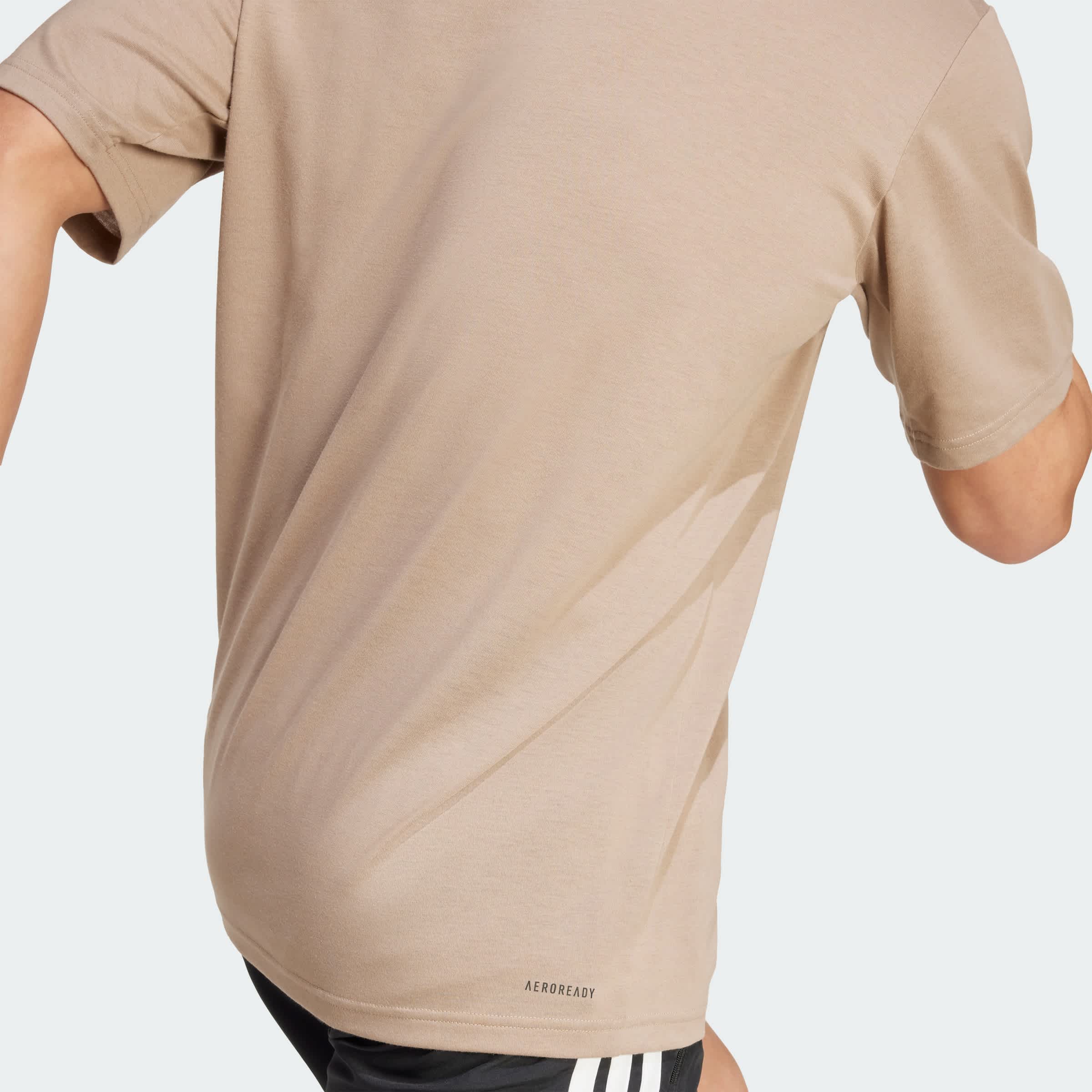 Foto 8 pulgar | Playera De Entrenamiento Train Essentials Feelready Adidas Café Hombre