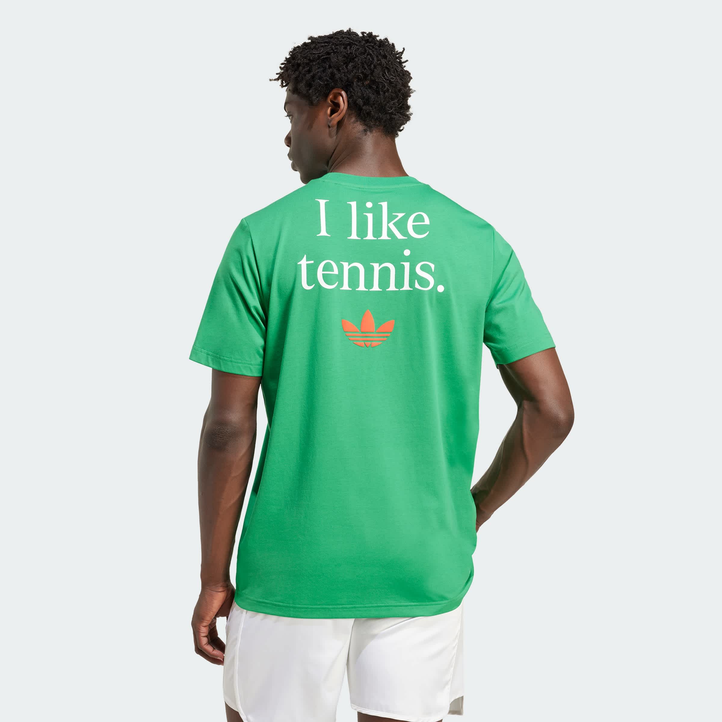 Foto 4 | Playera De Tenis Graphic Adidas Verde Hombre