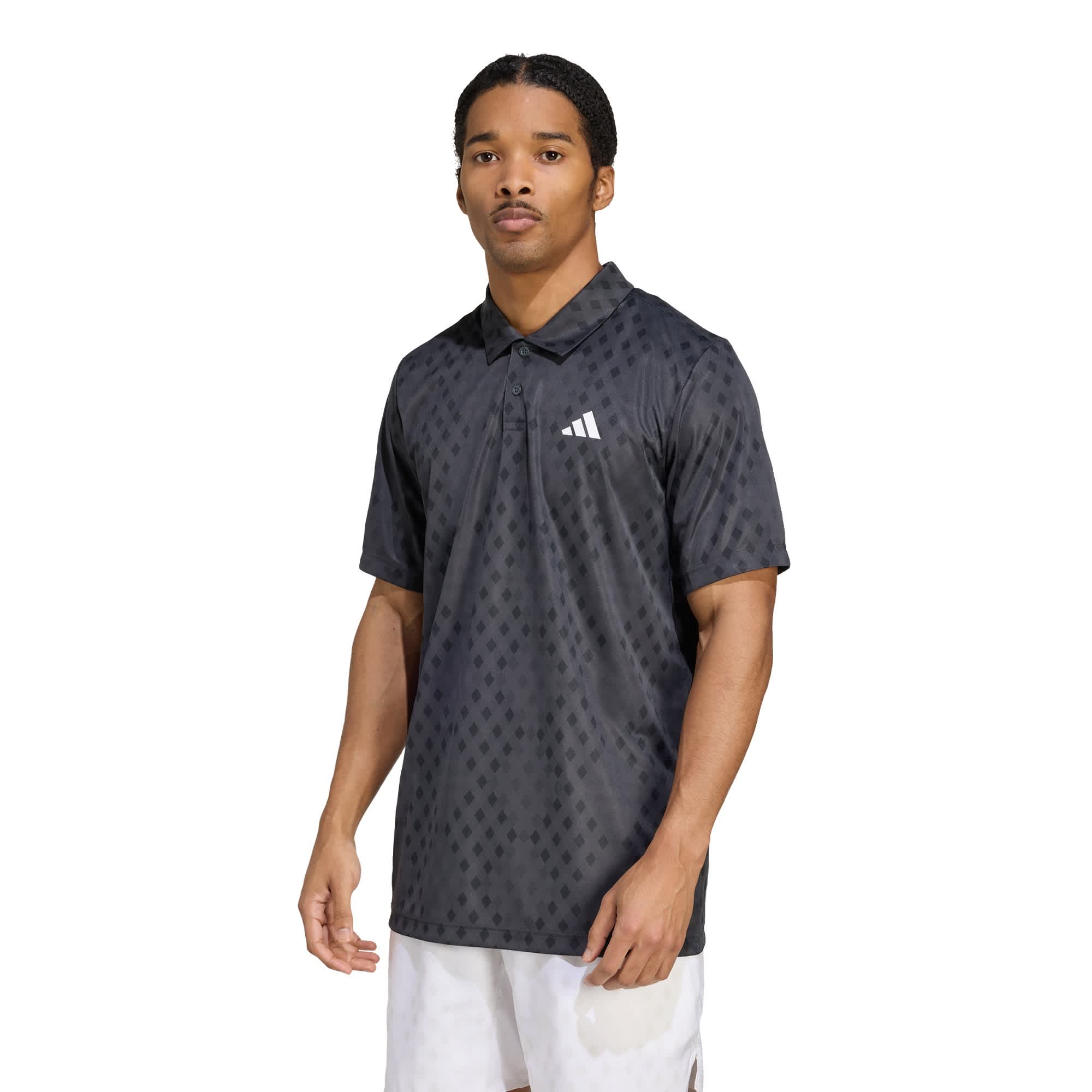 Foto 3 pulgar | Playera Polo Del Club De Tenis Con Gráficos Y Climacool Adidas Gris Hombre