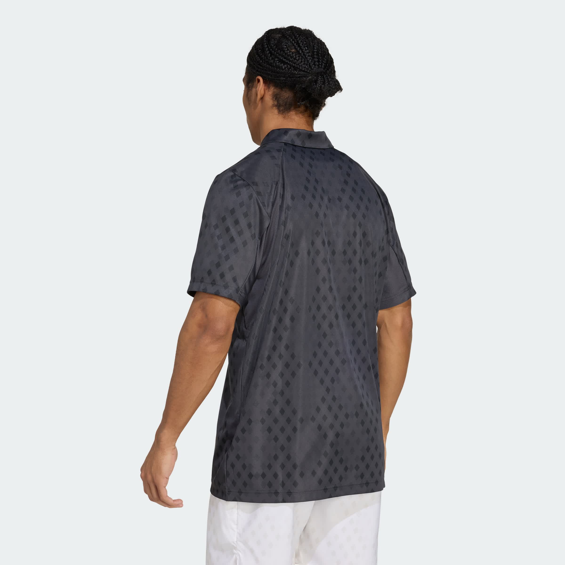 Foto 4 | Playera Polo Del Club De Tenis Con Gráficos Y Climacool Adidas Gris Hombre