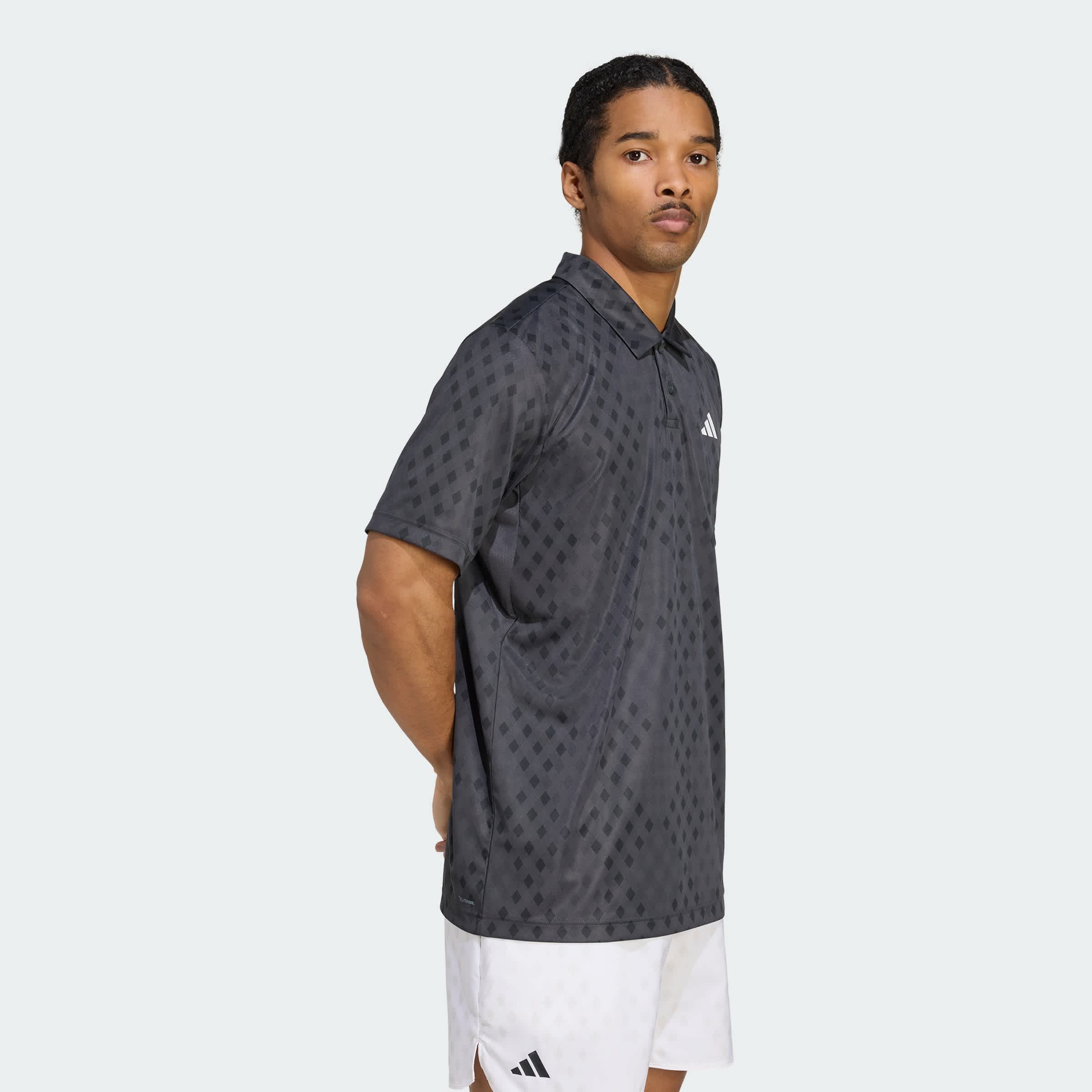 Foto 5 | Playera Polo Del Club De Tenis Con Gráficos Y Climacool Adidas Gris Hombre