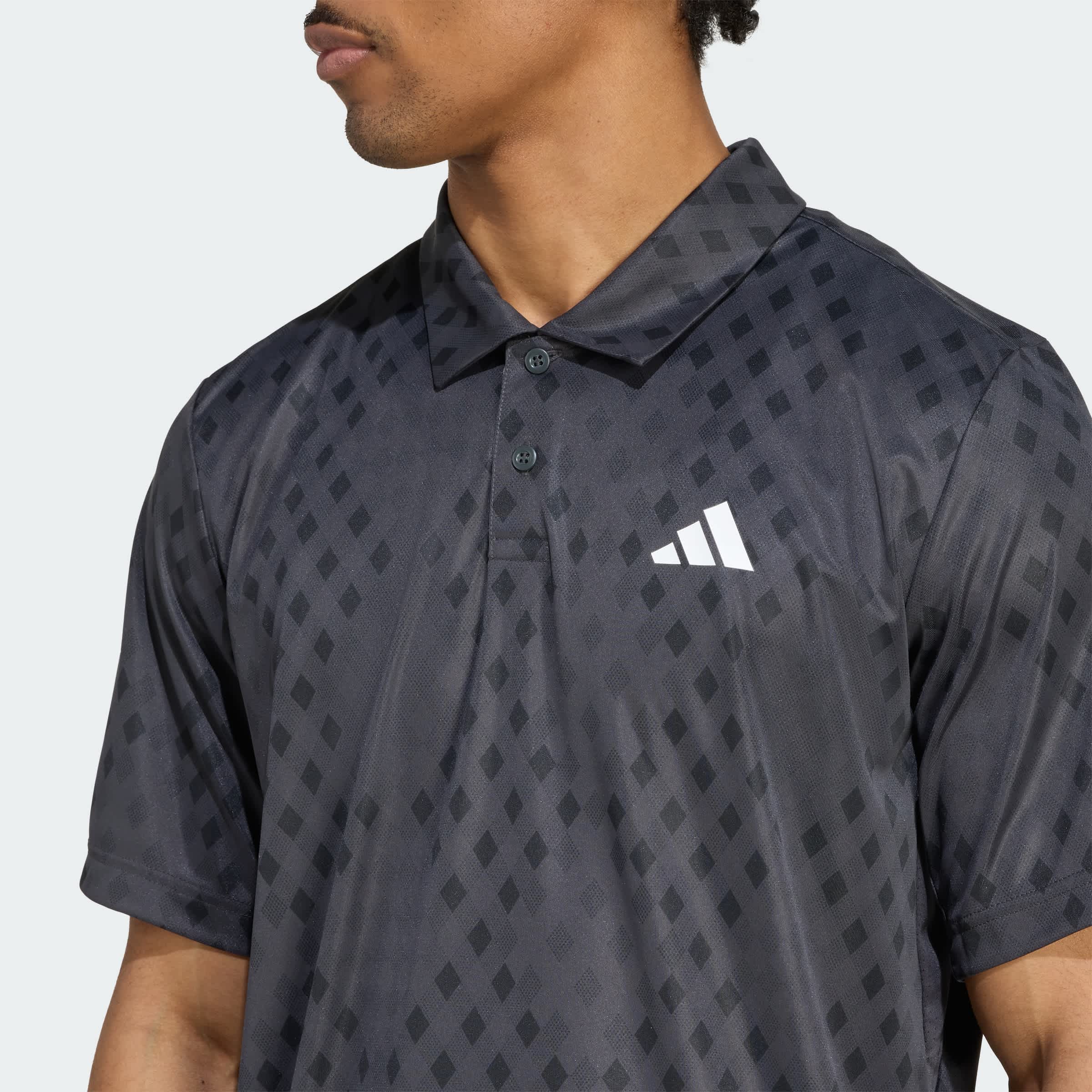 Foto 7 | Playera Polo Del Club De Tenis Con Gráficos Y Climacool Adidas Gris Hombre