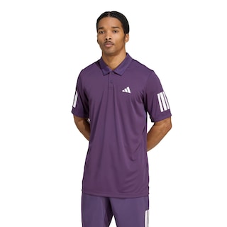 Foto 2 | Playera Polo Club De Tenis 3 Franjas Adidas Violeta Hombre