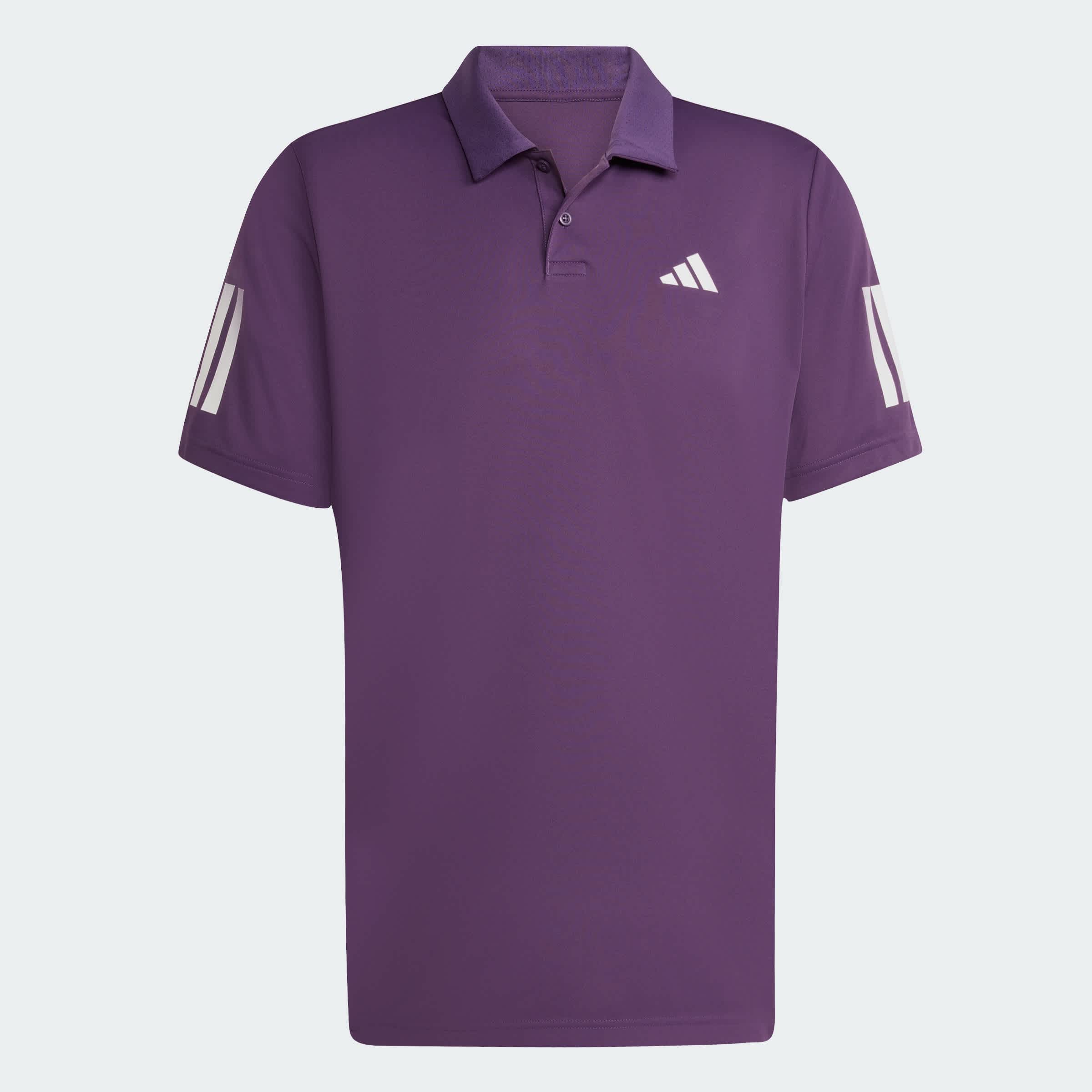 Foto 4 pulgar | Playera Polo Club De Tenis 3 Franjas Adidas Violeta Hombre