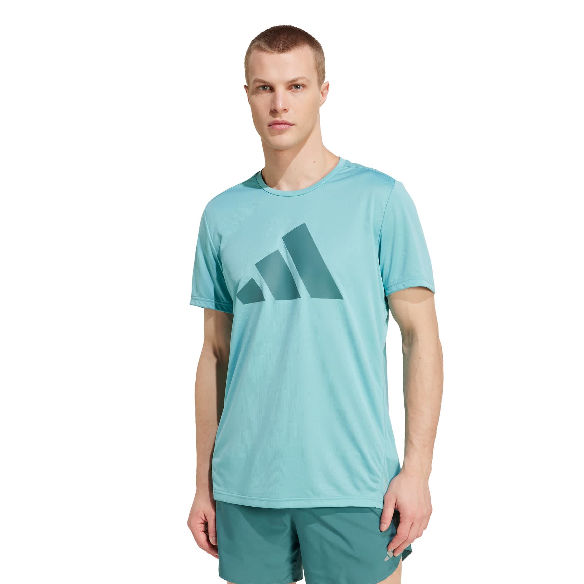 Foto 2 | Playera Run It Adidas Turquesa Hombre
