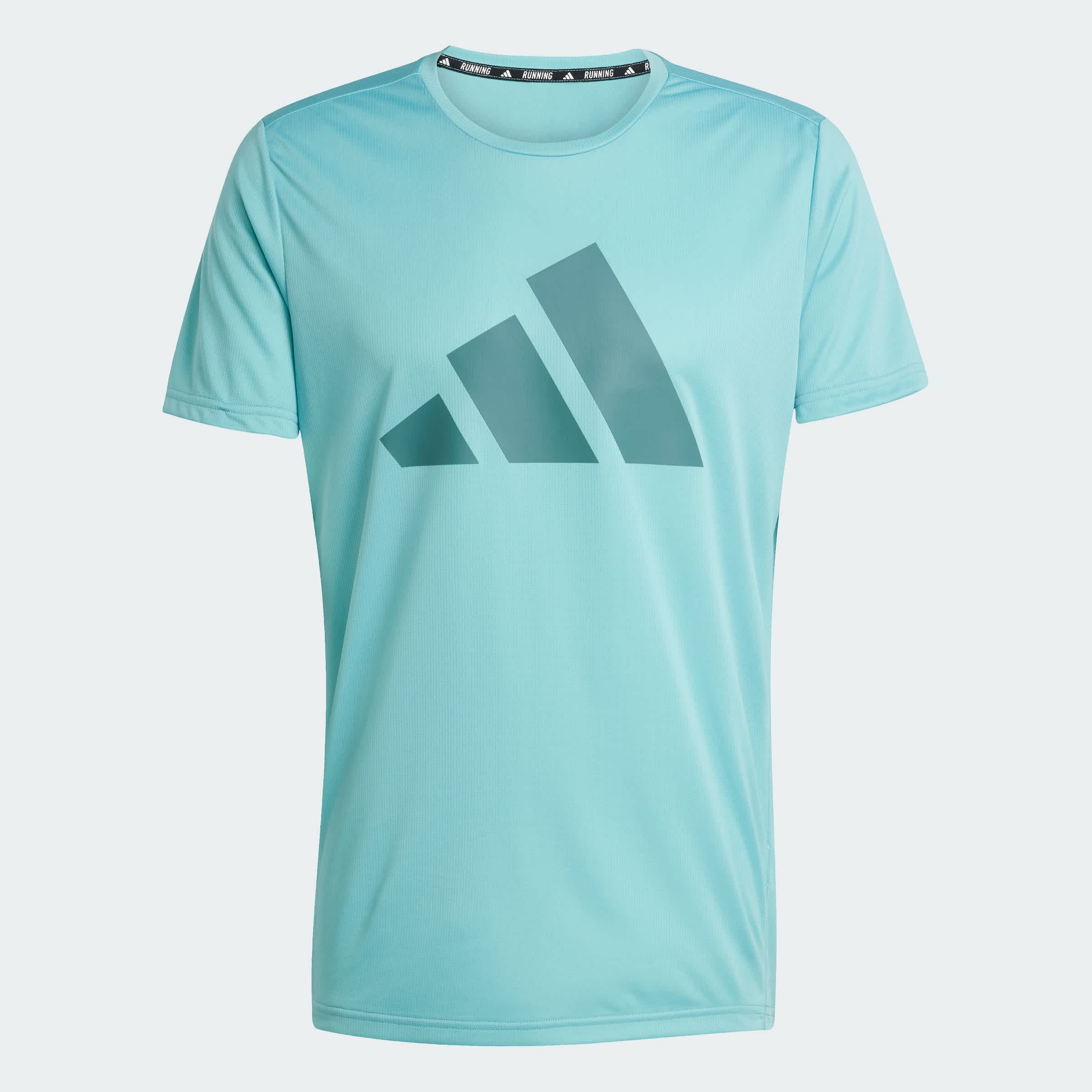 Foto 3 | Playera Run It Adidas Turquesa Hombre