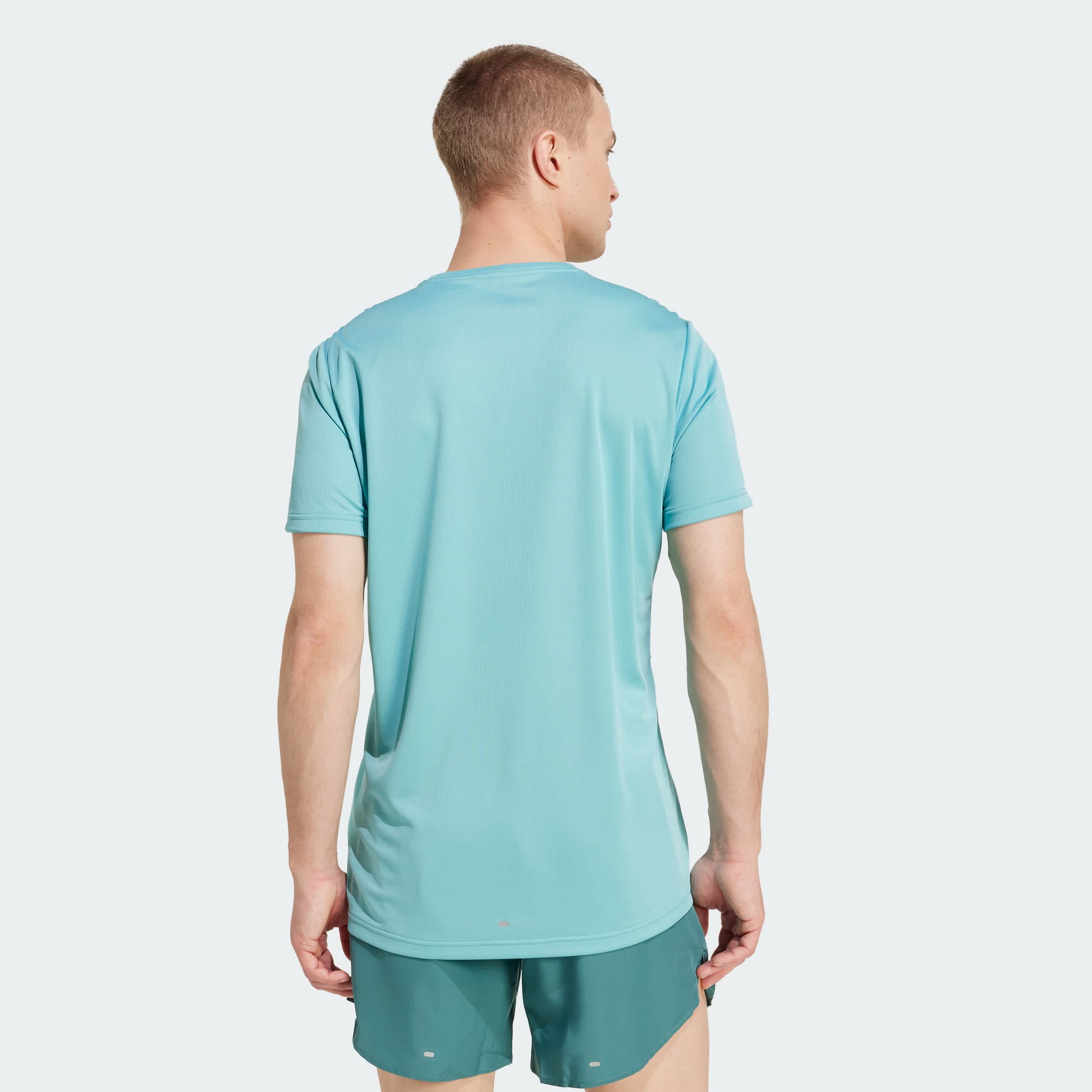 Foto 5 pulgar | Playera Run It Adidas Turquesa Hombre
