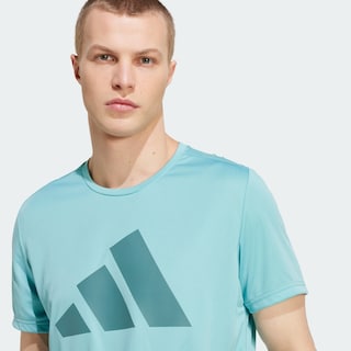 Foto 6 | Playera Run It Adidas Turquesa Hombre
