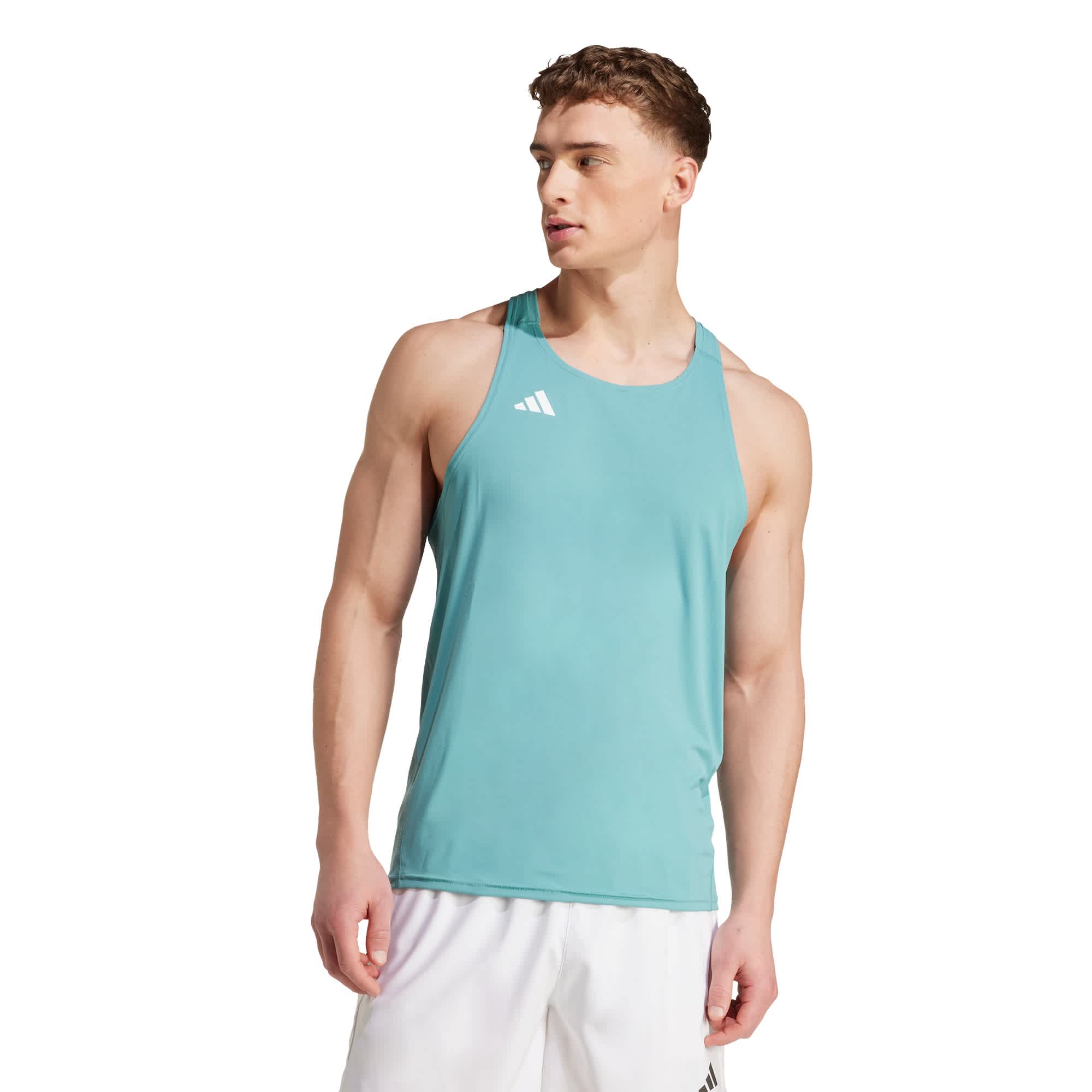 Foto 2 | Playera Sin Mangas Adizero Running Essentials Adidas Turquesa Hombre