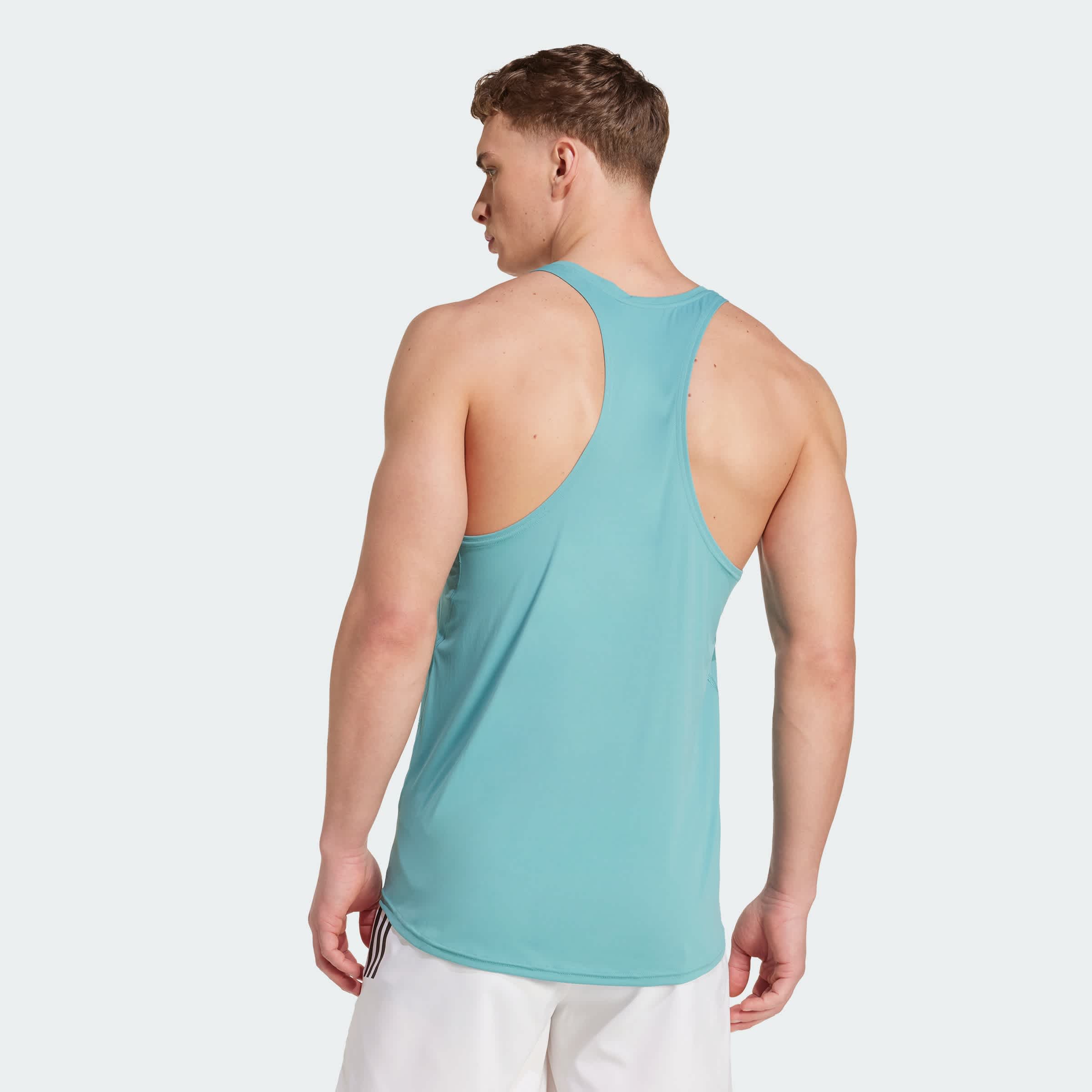 Foto 5 pulgar | Playera Sin Mangas Adizero Running Essentials Adidas Turquesa Hombre