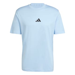 Foto 1 | Playera Essentials Logo Pequeño Tejido Jersey Adidas Azul Hombre