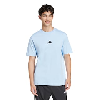 Foto 2 | Playera Essentials Logo Pequeño Tejido Jersey Adidas Azul Hombre