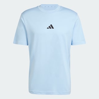 Foto 3 | Playera Essentials Logo Pequeño Tejido Jersey Adidas Azul Hombre