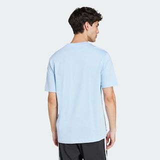 Foto 4 | Playera Essentials Logo Pequeño Tejido Jersey Adidas Azul Hombre