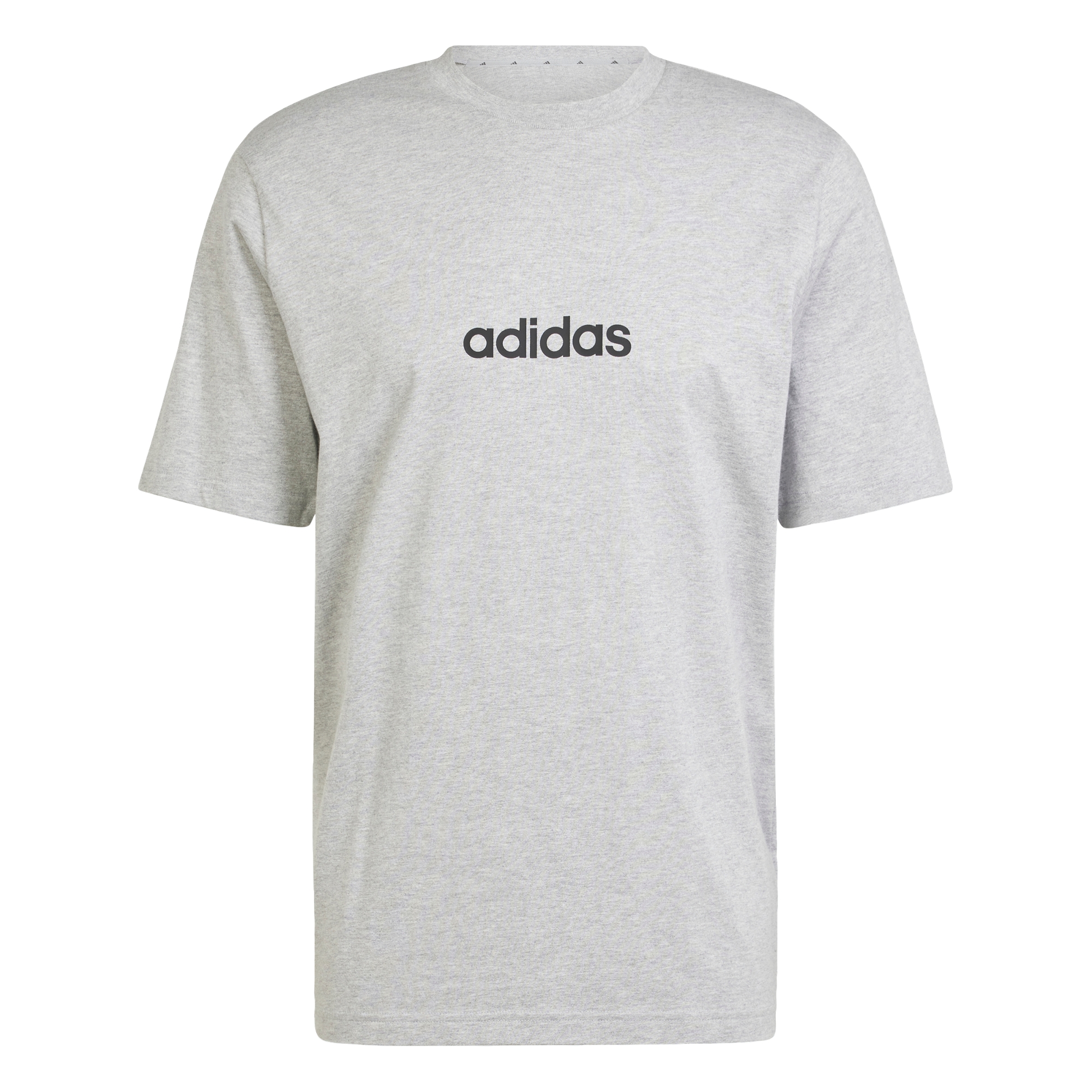 Foto 2 pulgar | Playera Essentials Linear Single Jersey Adidas Gris Hombre