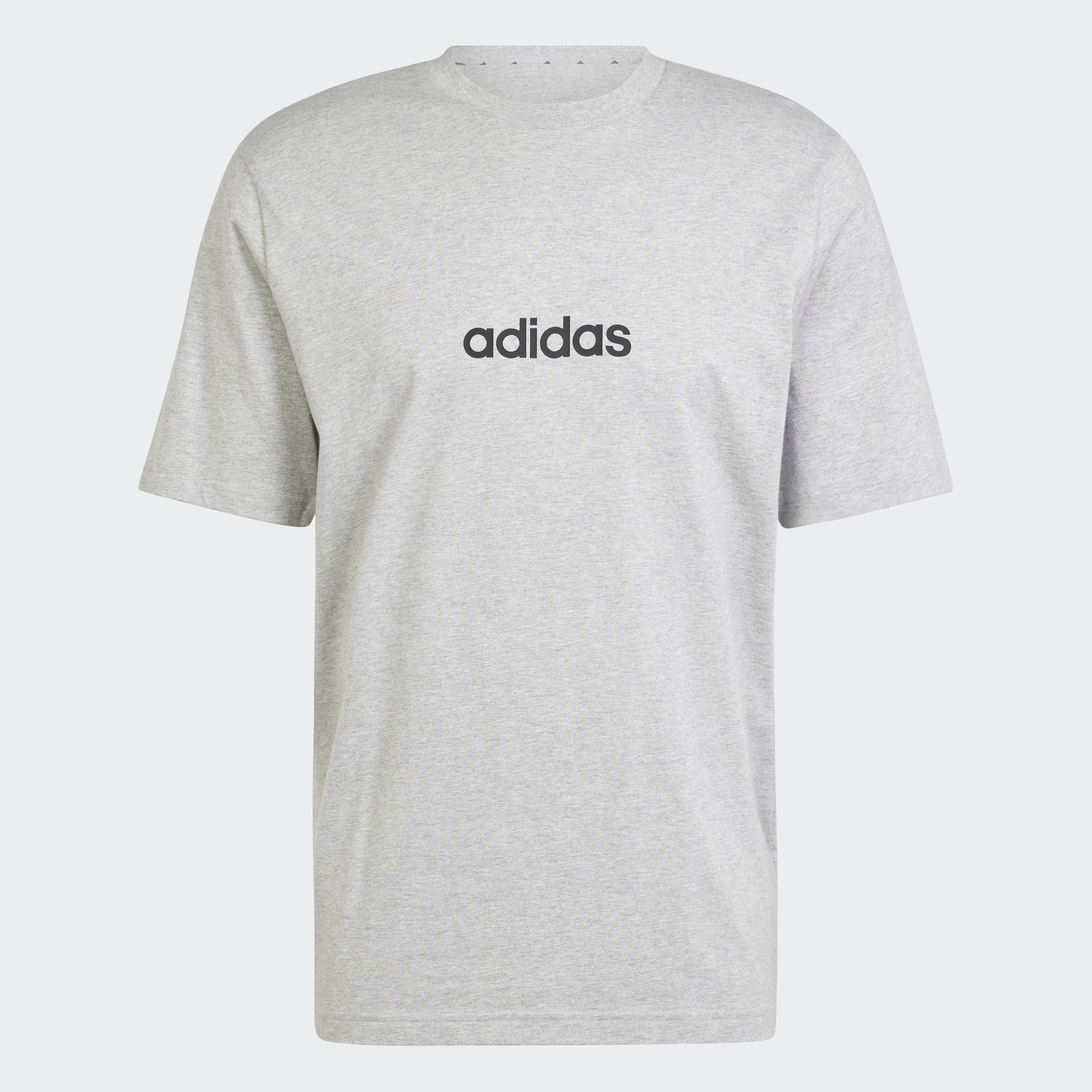 Foto 4 pulgar | Playera Essentials Linear Single Jersey Adidas Gris Hombre