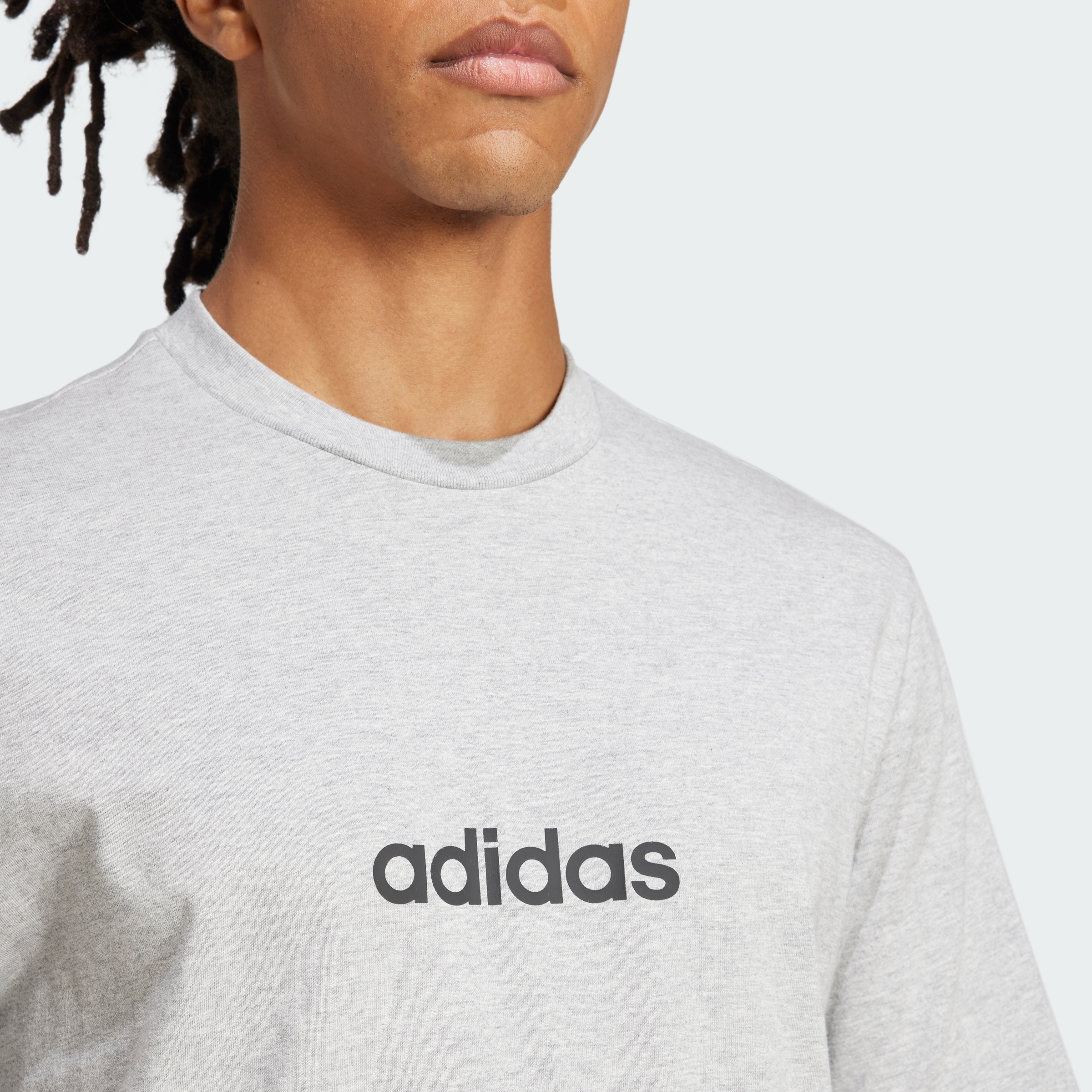 Foto 6 | Playera Essentials Linear Single Jersey Adidas Gris Hombre