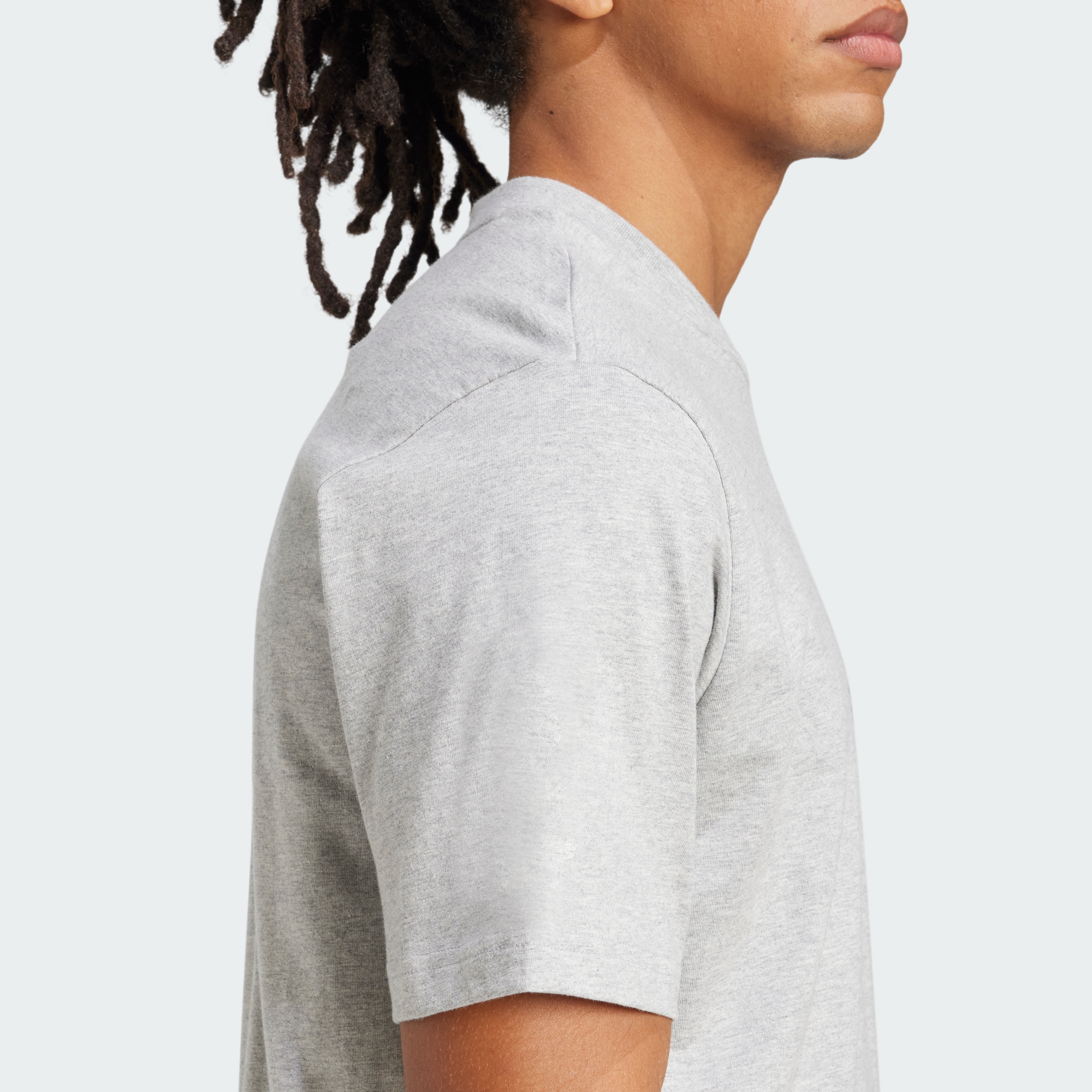 Foto 8 pulgar | Playera Essentials Linear Single Jersey Adidas Gris Hombre