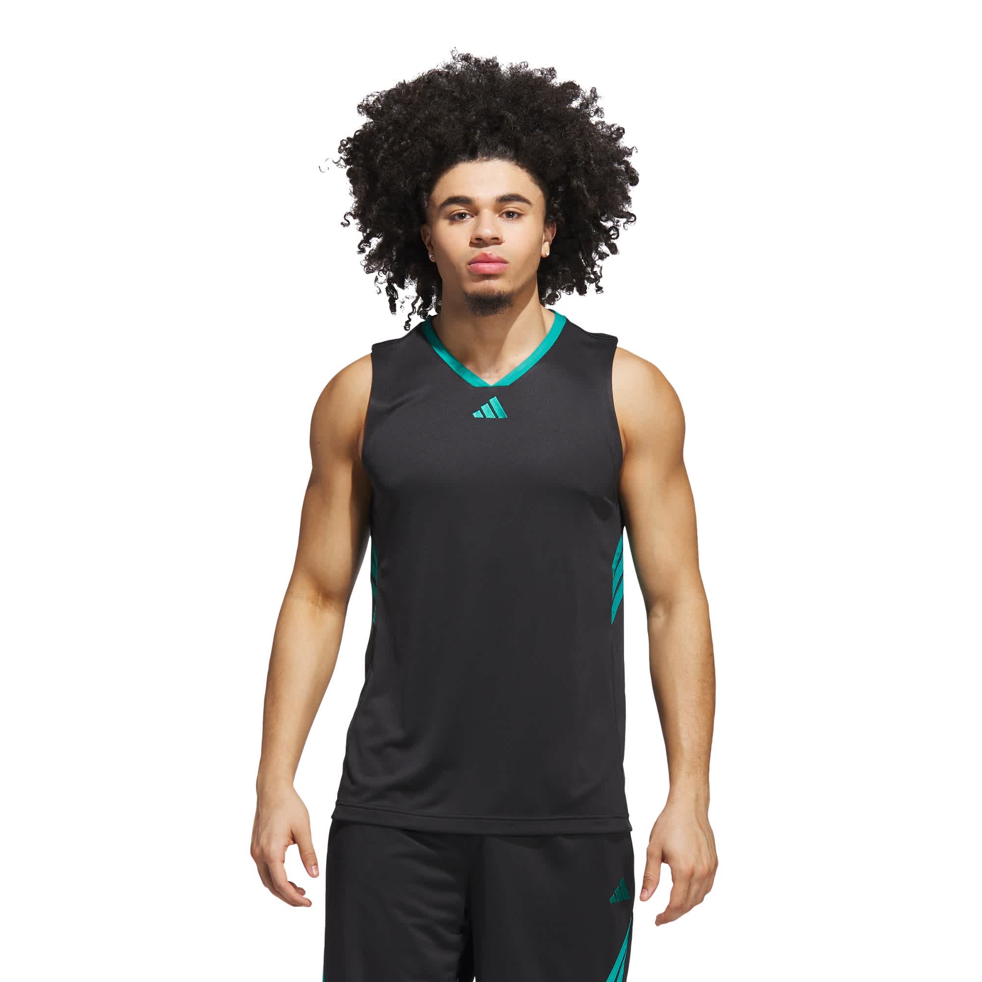 Foto 3 pulgar | Playera Sin Mangas Adidas Basketball Legends Adidas Negro Hombre