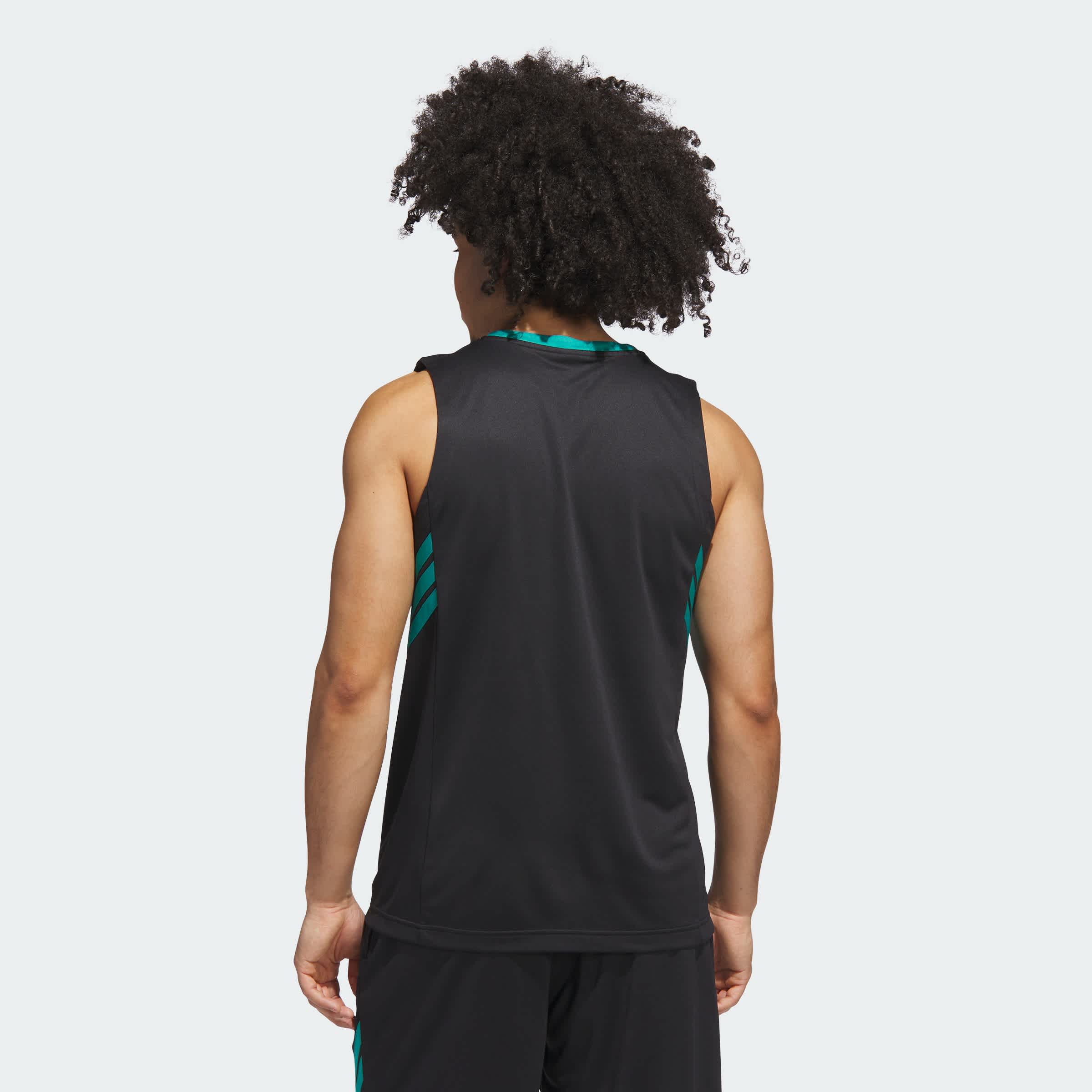 Foto 5 pulgar | Playera Sin Mangas Adidas Basketball Legends Adidas Negro Hombre