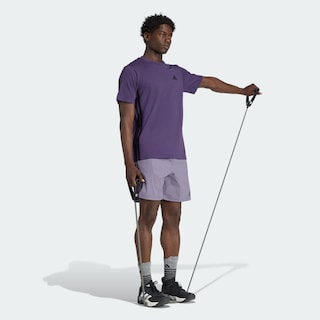 Foto 3 | Playera 3 Franjas Train Essentials Training Feelready Adidas Violeta Hombre
