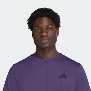 Foto 4 | Playera 3 Franjas Train Essentials Training Feelready Adidas Violeta Hombre