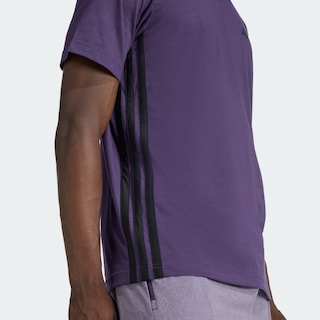 Foto 5 | Playera 3 Franjas Train Essentials Training Feelready Adidas Violeta Hombre