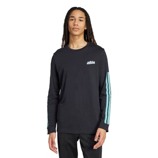 Foto 2 | Playera De Manga Larga Estampada Color Script Adidas Negro Hombre