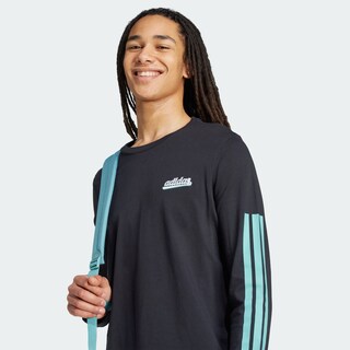 Foto 6 | Playera De Manga Larga Estampada Color Script Adidas Negro Hombre