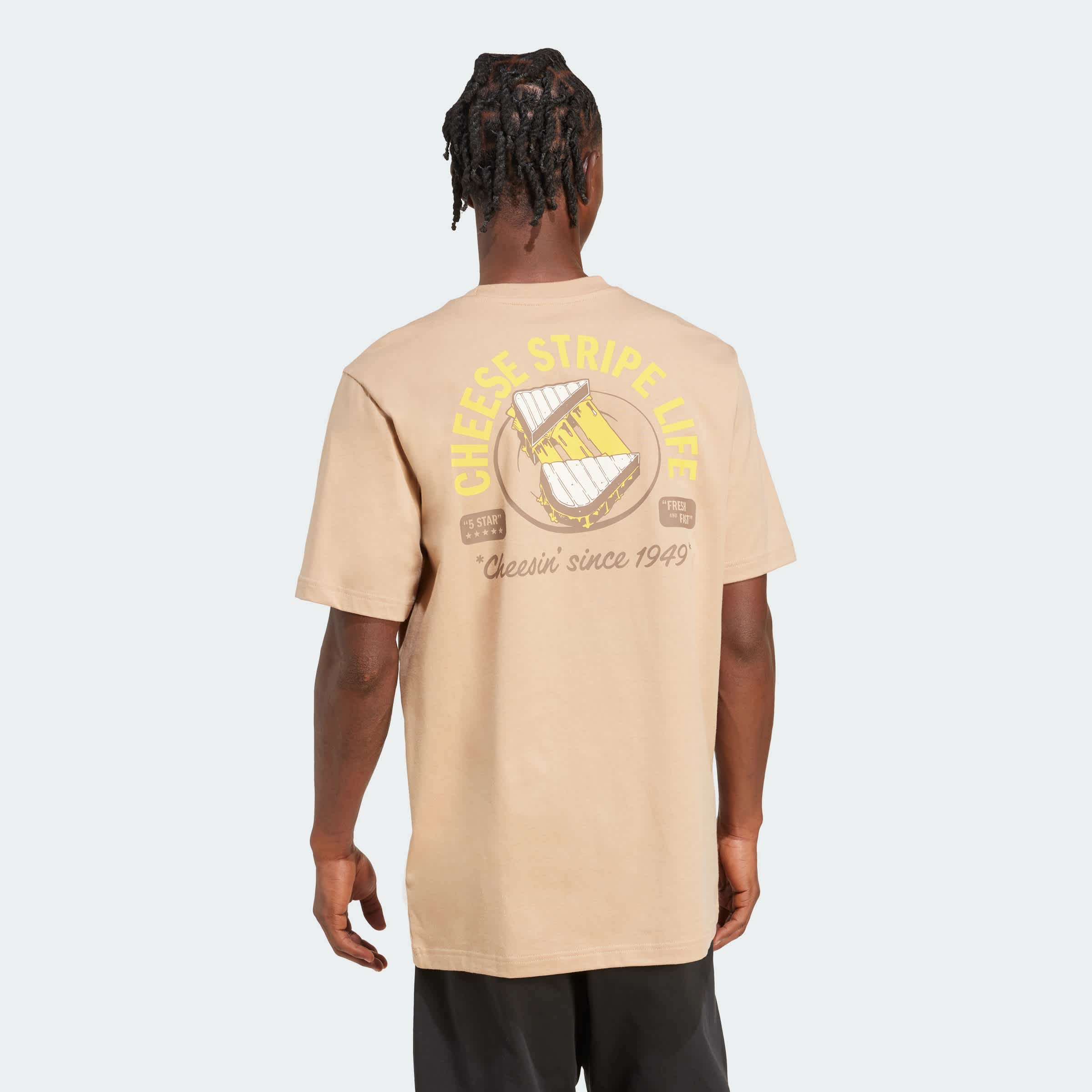 Foto 5 pulgar | Playera Graphic Food Grilled Cheese Adidas Café Hombre