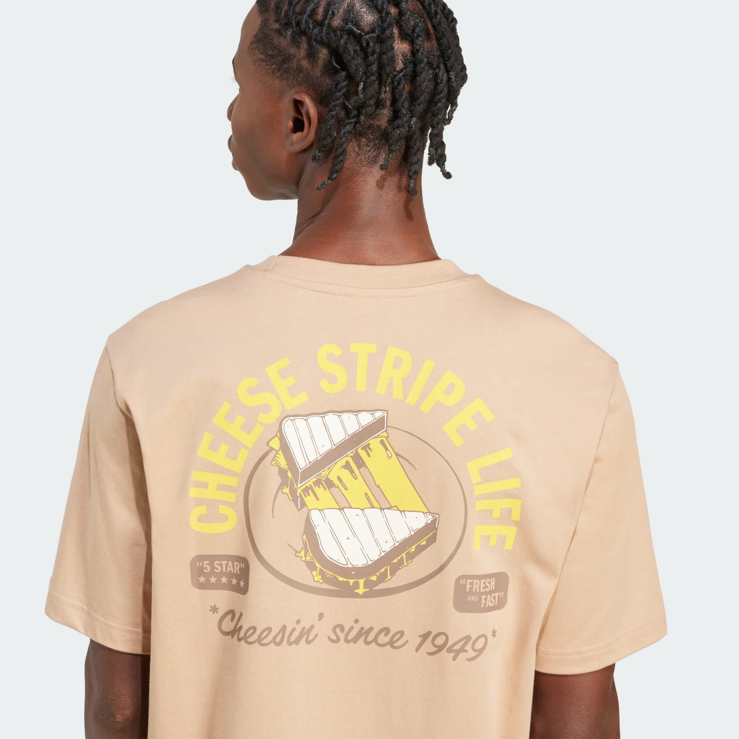 Foto 8 pulgar | Playera Graphic Food Grilled Cheese Adidas Café Hombre