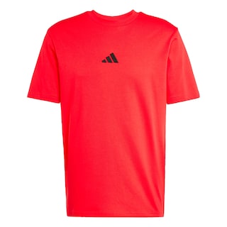 Foto 1 | Playera Essentials Logo Pequeño Tejido Jersey Adidas Rojo Hombre