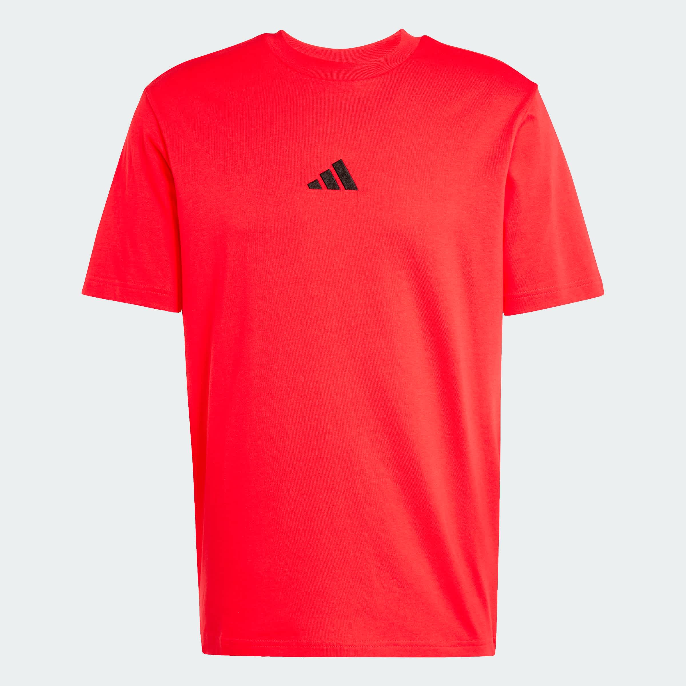 Foto 3 | Playera Essentials Logo Pequeño Tejido Jersey Adidas Rojo Hombre